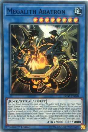 Megalith Aratron (Super Rare) (IGAS-EN040) - Ignition Assault 1st Edition