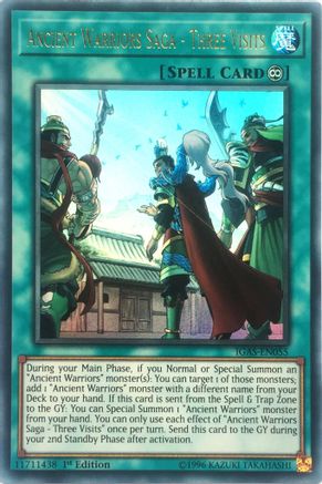 Ancient Warriors Saga - Three Visits (Ultra Rare) (IGAS-EN055) - Ignition Assault Unlimited
