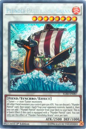Plunder Patrollship Brann (Secret Rare) (IGAS-EN087) - Ignition Assault 1st Edition