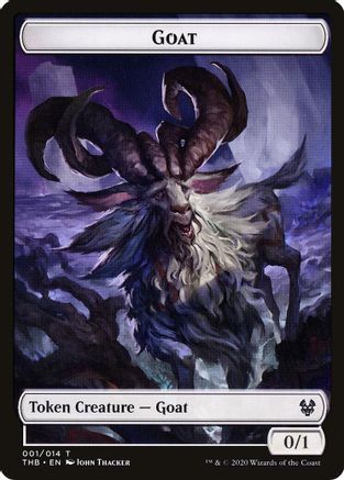 Goat // Human Soldier Double-Sided Token (THB-1 // 2) [Theros Beyond Death Tokens] Foil