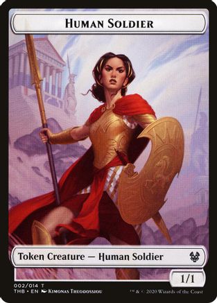 Human Soldier // Spider Double-Sided Token (THB-2 // 10) [Theros Beyond Death Tokens] Foil