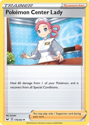 Pokemon Center Lady (176/202) [SWSH01 Sword & Shield Base Set] - Uncommon