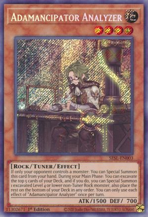 Adamancipator Analyzer (Secret Rare) (SESL-EN003) - Secret Slayers 1st Edition