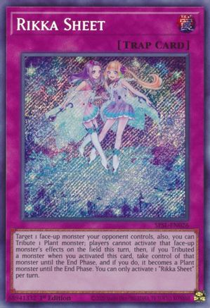 Rikka Sheet (Secret Rare) (SESL-EN026) - Secret Slayers 1st Edition