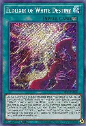 Eldlixir of White Destiny (Secret Rare) (SESL-EN030) - Secret Slayers 1st Edition