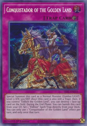 Conquistador of the Golden Land (Secret Rare) (SESL-EN034) - Secret Slayers 1st Edition