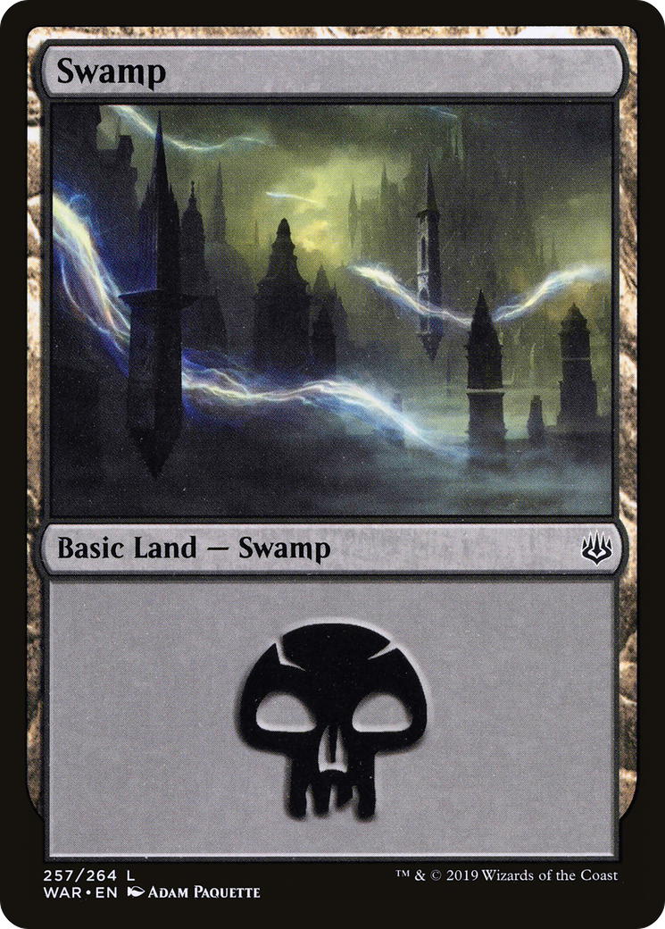 Swamp (WAR-257) [War of the Spark] Foil