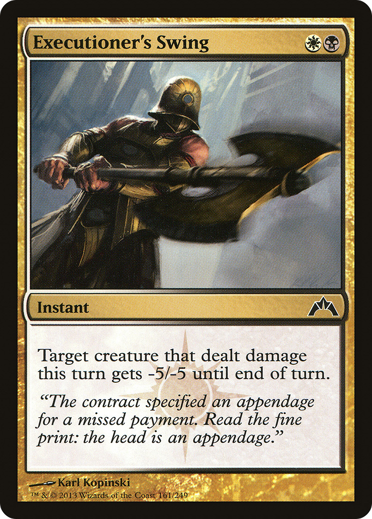 Executioner's Swing (GTC-161) [Gatecrash] Foil