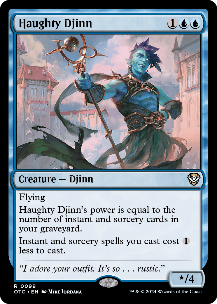 Haughty Djinn (OTC-099) [Outlaws of Thunder Junction Commander]