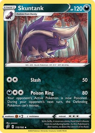 Skuntank (115/192) [SWSH02 Rebel Clash] - Uncommon