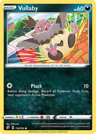 Vullaby (119/192) [SWSH02 Rebel Clash] Reverse Holofoil - Common