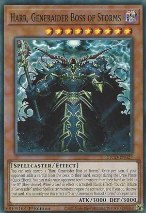 Harr, Generaider Boss of Storms (Super Rare) (ETCO-EN027) - Eternity Code 1st Edition
