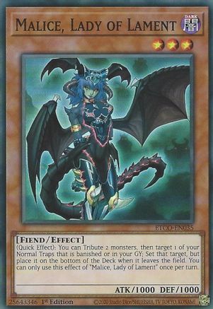 Malice, Lady of Lament (Super Rare) (ETCO-EN035) - Eternity Code 1st Edition