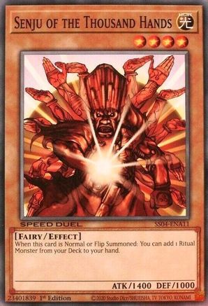 Senju of the Thousand Hands (Common) (SS04-ENA11) - Speed Duel Decks: Match of the Millennium 1st Edition