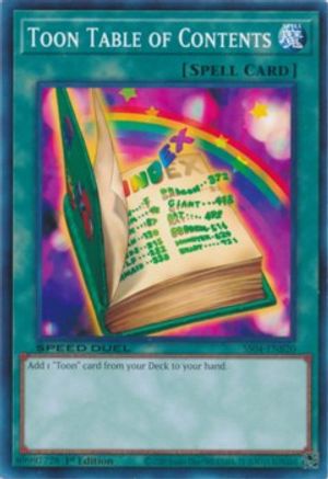Toon Table of Contents (Common) (SS04-ENB20) - Speed Duel Decks: Match of the Millennium 1st Edition
