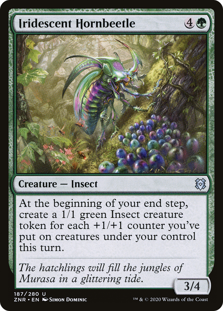 Iridescent Hornbeetle (ZNR-187) [Zendikar Rising]