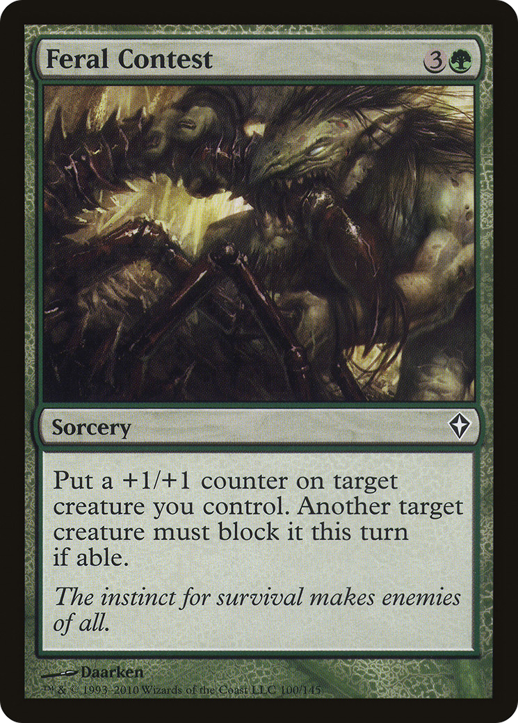 Feral Contest (WWK-100) [Worldwake] Foil