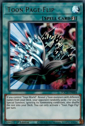 Toon Page-Flip (Ultra Rare) (TOCH-EN004) - Toon Chaos 1st Edition