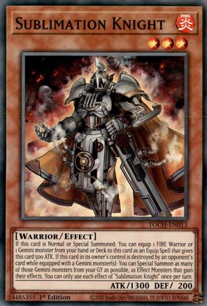 Sublimation Knight (Super Rare) (TOCH-EN013) - Toon Chaos Unlimited