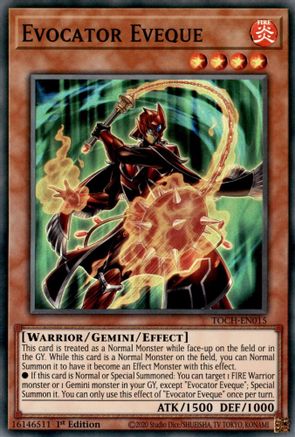 Evocator Eveque (Super Rare) (TOCH-EN015) - Toon Chaos 1st Edition