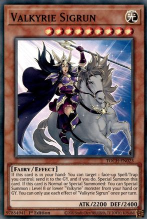 Valkyrie Sigrun (Super Rare) (TOCH-EN023) - Toon Chaos 1st Edition