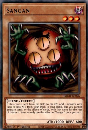 Sangan (Rare) (TOCH-EN026) - Toon Chaos 1st Edition
