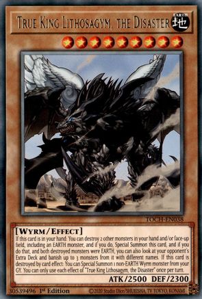 True King Lithosagym, the Disaster (Rare) (TOCH-EN038) - Toon Chaos 1st Edition