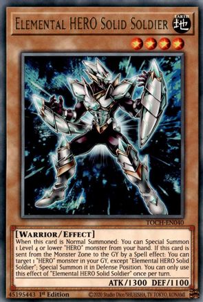Elemental HERO Solid Soldier (Rare) (TOCH-EN040) - Toon Chaos Unlimited