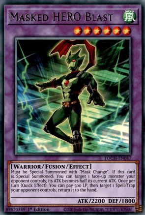 Masked HERO Blast (Rare) (TOCH-EN047) - Toon Chaos 1st Edition
