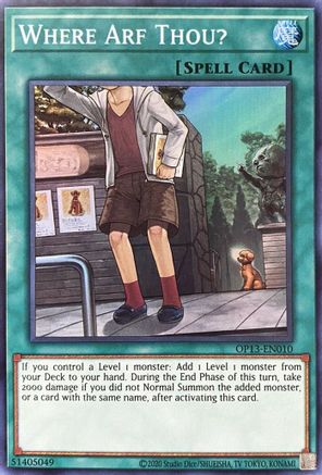 Where Arf Thou? (Super Rare) (OP13-EN010) - OTS Tournament Pack 13 Unlimited
