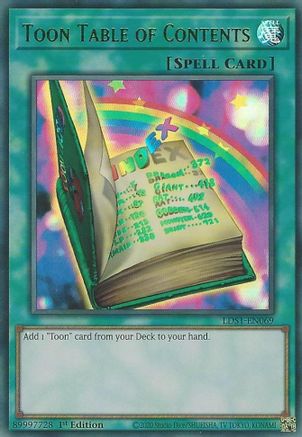 Toon Table of Contents (Green) (Ultra Rare) (LDS1-EN069) - Legendary Duelists: Season 1 1st Edition