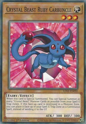 Crystal Beast Ruby Carbuncle (Common) (LDS1-EN092) - Legendary Duelists: Season 1 1st Edition