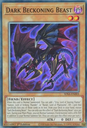 Dark Beckoning Beast (Common) (SDSA-EN003) - Structure Deck: Sacred Beasts 1st Edition