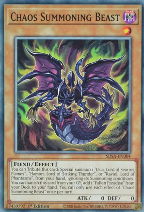 Chaos Summoning Beast (Common) (SDSA-EN004) - Structure Deck: Sacred Beasts 1st Edition