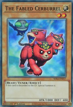 The Fabled Cerburrel (Common) (SDSA-EN017) - Structure Deck: Sacred Beasts 1st Edition