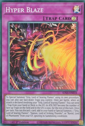 Hyper Blaze (Super Rare) (SDSA-EN034) - Structure Deck: Sacred Beasts 1st Edition