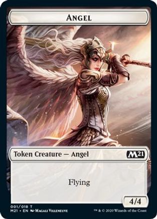 Angel // Treasure Double-sided Token (M21-001) [Core Set 2021] Foil
