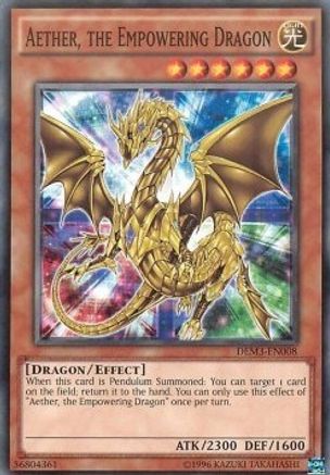 Aether, the Empowering Dragon (Common) (DEM3-EN008) - Demo Deck 2016 Unlimited