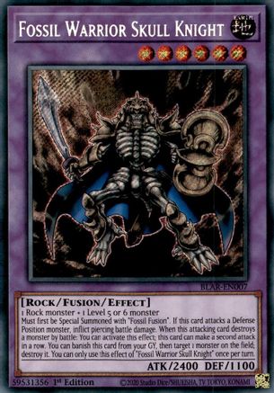 Fossil Warrior Skull Knight (Secret Rare) (BLAR-EN007) - Battles of Legend: Armageddon 1st Edition