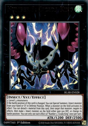 Number 3: Cicada King (Ultra Rare) (BLAR-EN028) - Battles of Legend: Armageddon 1st Edition
