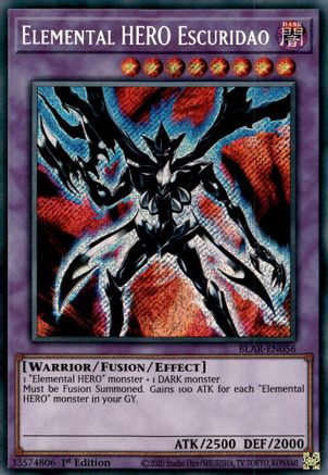 Elemental HERO Escuridao (Secret Rare) (BLAR-EN056) - Battles of Legend: Armageddon 1st Edition