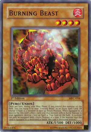Burning Beast (Common) (MFC-016) - Magician's Force 1st Edition