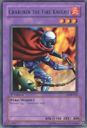 Charubin the Fire Knight (Rare) (LOB-015) - The Legend of Blue Eyes White Dragon Unlimited