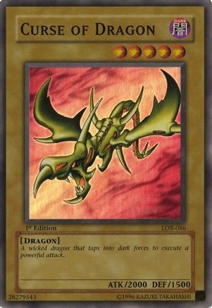 Curse of Dragon (Super Rare) (LOB-066) - The Legend of Blue Eyes White Dragon 1st Edition