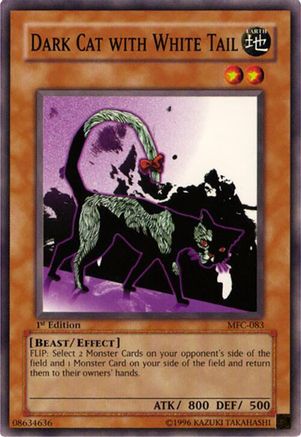 Dark Cat with White Tail (Common) (MFC-083) - Magician's Force Unlimited