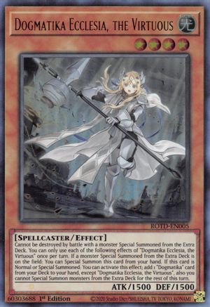 Dogmatika Ecclesia, the Virtuous (Ultra Rare) (ROTD-EN005) - Rise of the Duelist 1st Edition