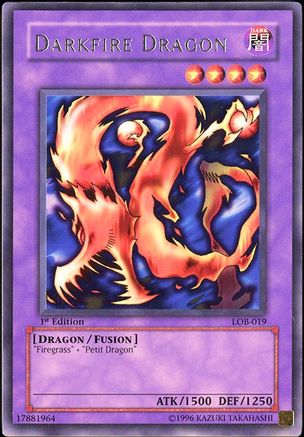 Darkfire Dragon (Rare) (LOB-019) - The Legend of Blue Eyes White Dragon 1st Edition