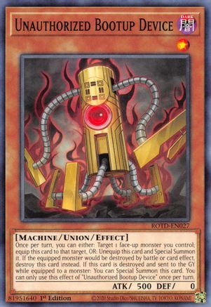 Unauthorized Bootup Device (Common) (ROTD-EN027) - Rise of the Duelist 1st Edition