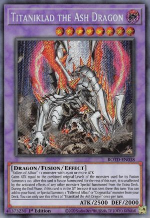 Titaniklad the Ash Dragon (Secret Rare) (ROTD-EN038) - Rise of the Duelist 1st Edition