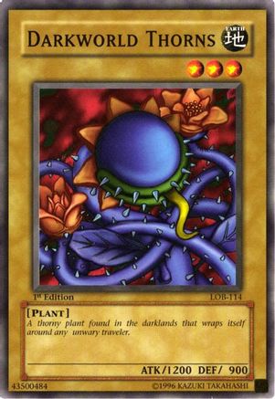 Darkworld Thorns (Common) (LOB-114) - The Legend of Blue Eyes White Dragon 1st Edition
